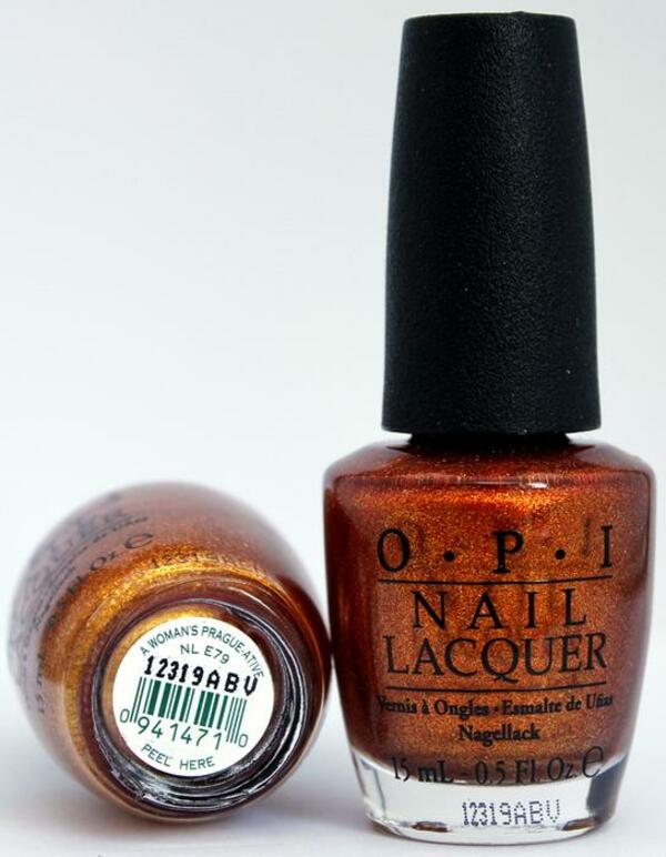 Nail polish swatch / manicure of shade OPI A Woman's Prague-ative