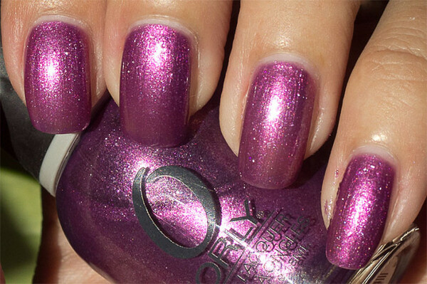 Nail polish swatch / manicure of shade Orly Amethyst Decadence (Feb)