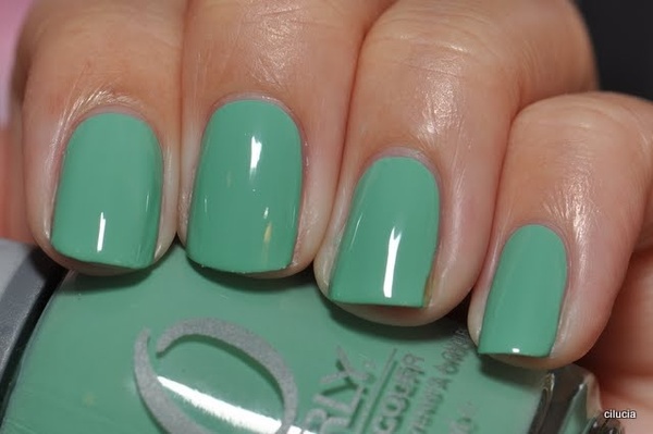 Nail polish swatch / manicure of shade Orly Ancient Jade