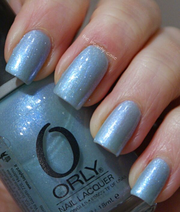 Nail polish swatch / manicure of shade Orly Aquamarine Bliss (Mar)