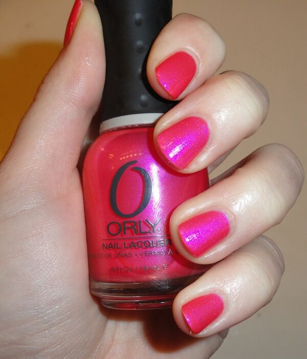 Nail polish swatch / manicure of shade Orly Berry Blast