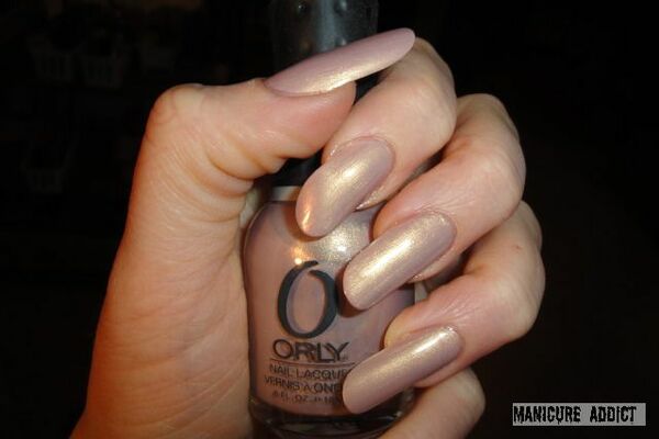 Nail polish swatch / manicure of shade Orly Blushalicious
