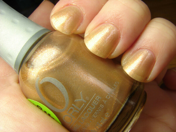 Nail polish swatch / manicure of shade Orly Citrine Cheer (Nov)