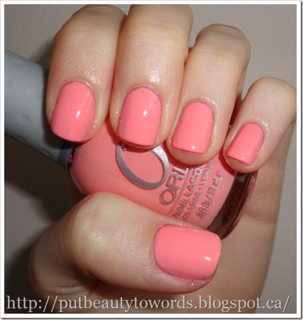 Nail polish swatch / manicure of shade Orly Cotton Candy
