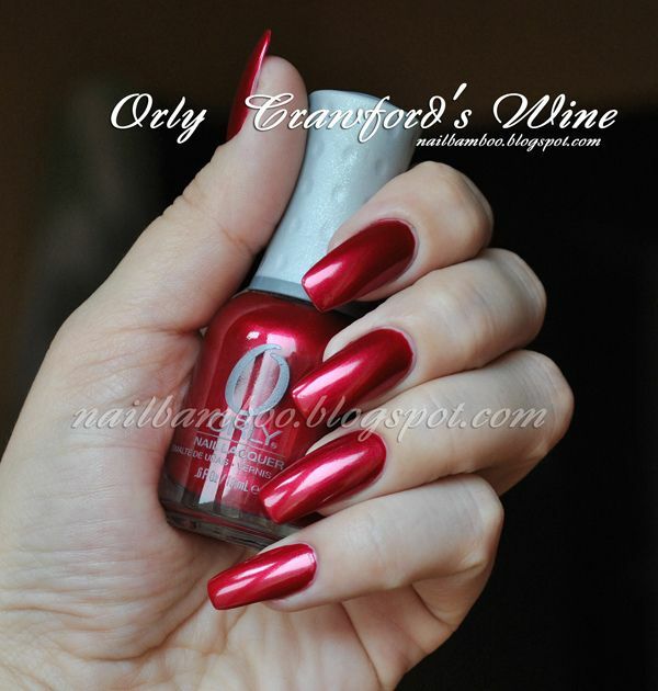Nail polish swatch / manicure of shade Orly Crawford's Wine
