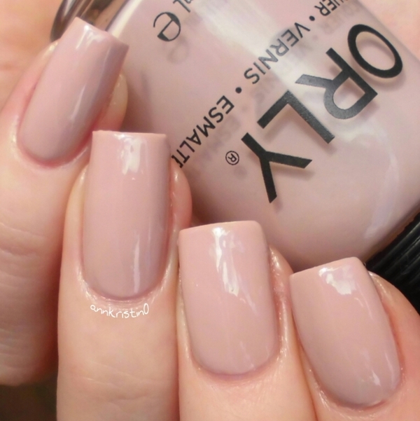 Nail polish swatch / manicure of shade Orly Dare to Bare
