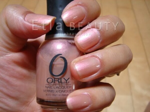 Nail polish swatch / manicure of shade Orly Essence of Pearl