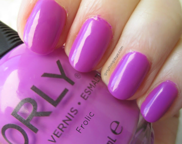 Nail polish swatch / manicure of shade Orly Frolic