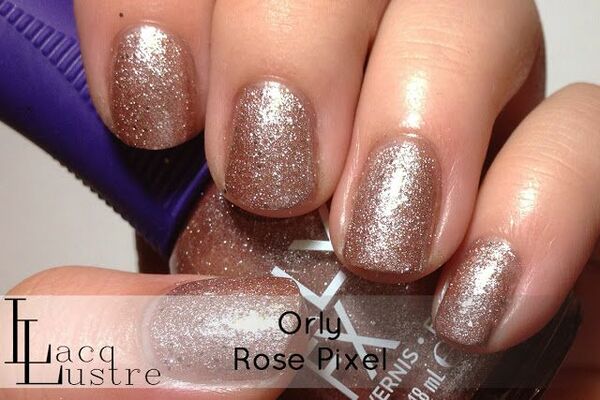 Nail polish swatch / manicure of shade Orly FX Rose Pixel