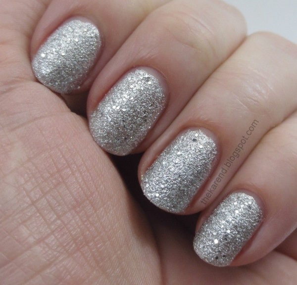 Nail polish swatch / manicure of shade Orly FX Silver Pixel