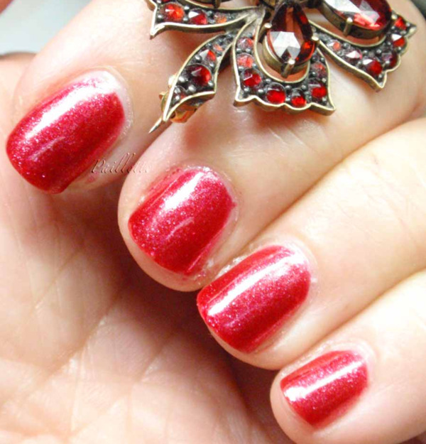 Nail polish swatch / manicure of shade Orly Garnet Truth (Jan)