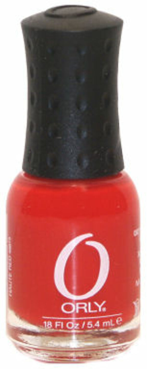 Nail polish swatch / manicure of shade Orly Haute Red