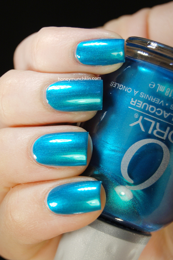 Nail polish swatch / manicure of shade Orly It's Up to Blue
