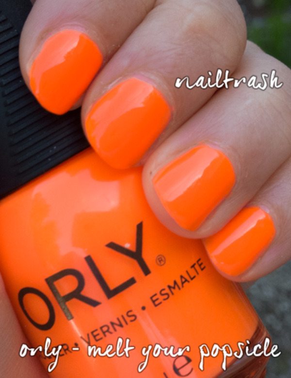 Nail polish swatch / manicure of shade Orly Melt Your Popsicle