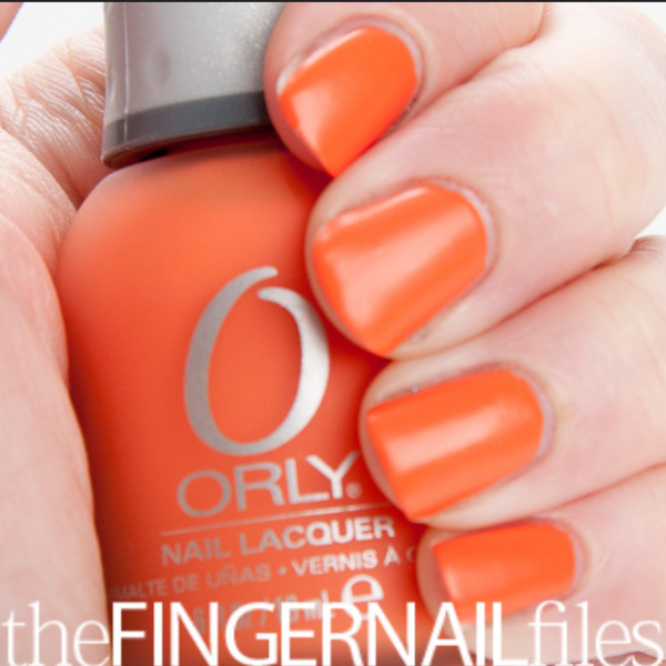 Nail polish swatch / manicure of shade Orly Old School Orange
