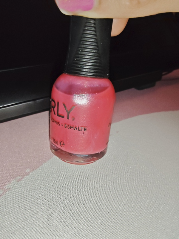 Nail polish swatch / manicure of shade Orly Pink Lemonade
