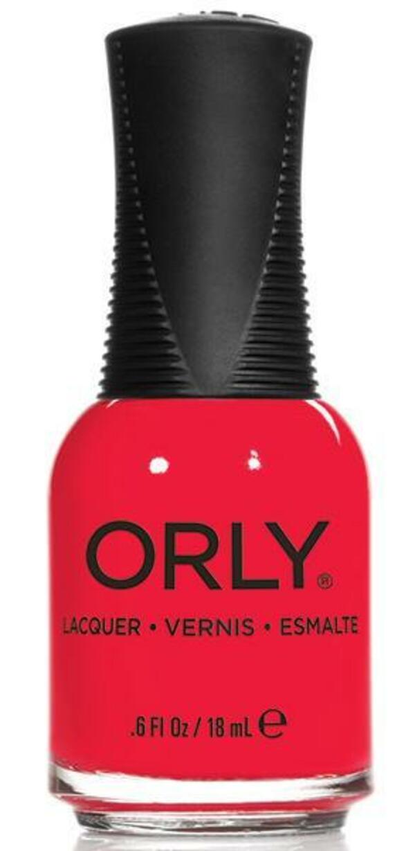 Nail polish swatch / manicure of shade Orly Precisely Poppy