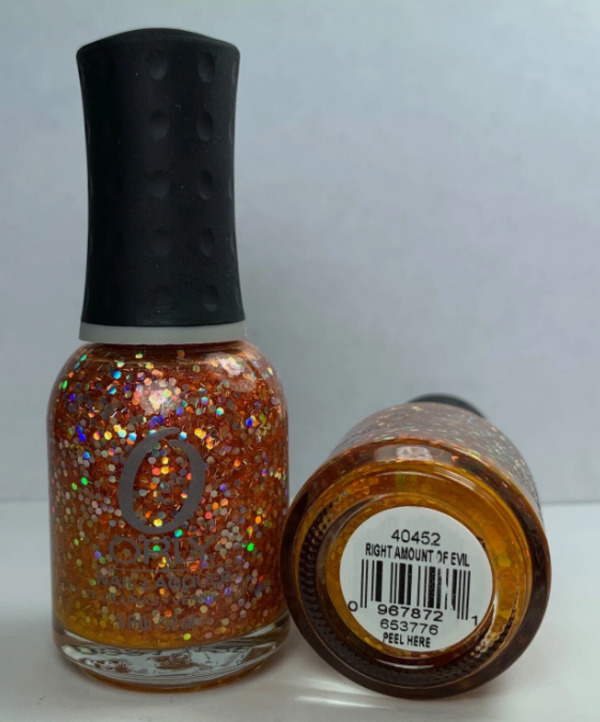 Nail polish swatch / manicure of shade Orly Right Amount of Evil