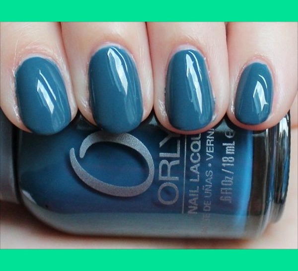 Nail polish swatch / manicure of shade Orly Sapphire Silk