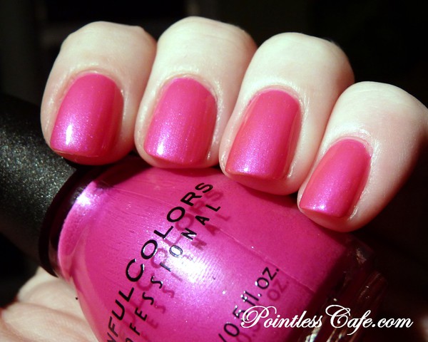 Nail polish swatch / manicure of shade Sinful Colors Bikini