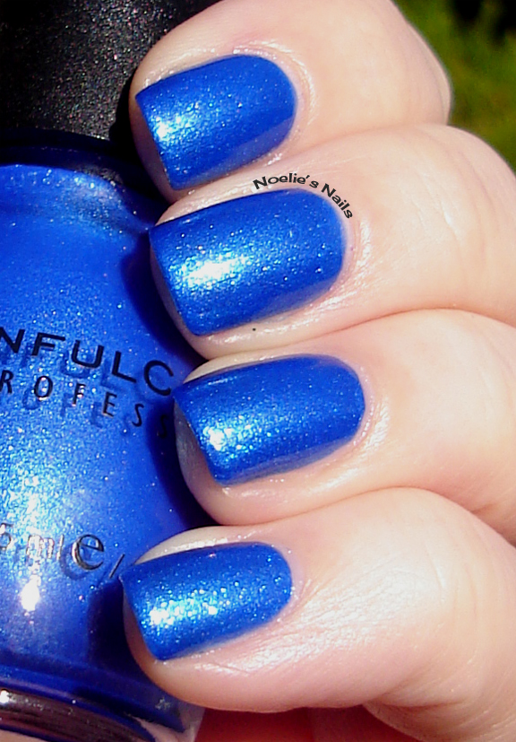 Nail polish swatch / manicure of shade Sinful Colors Blue by You
