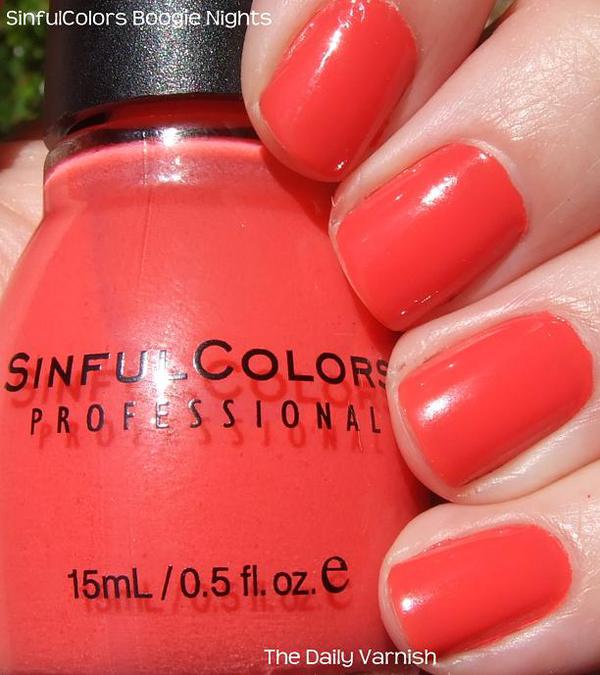 Nail polish swatch / manicure of shade Sinful Colors Boogie Nights
