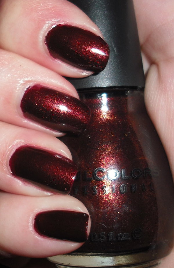 Nail polish swatch / manicure of shade Sinful Colors Mercury Rising