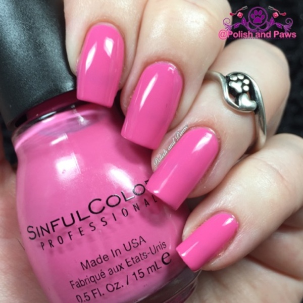 Nail polish swatch / manicure of shade Sinful Colors Pink Forever