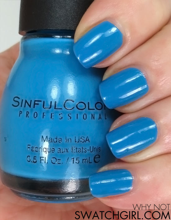 Nail polish swatch / manicure of shade Sinful Colors Why Not
