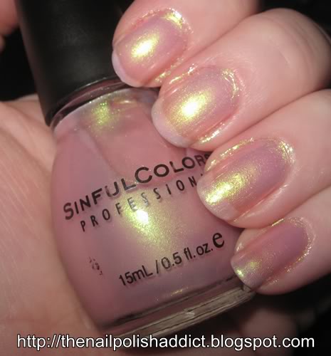 Nail polish swatch / manicure of shade Sinful Colors You Just Wait