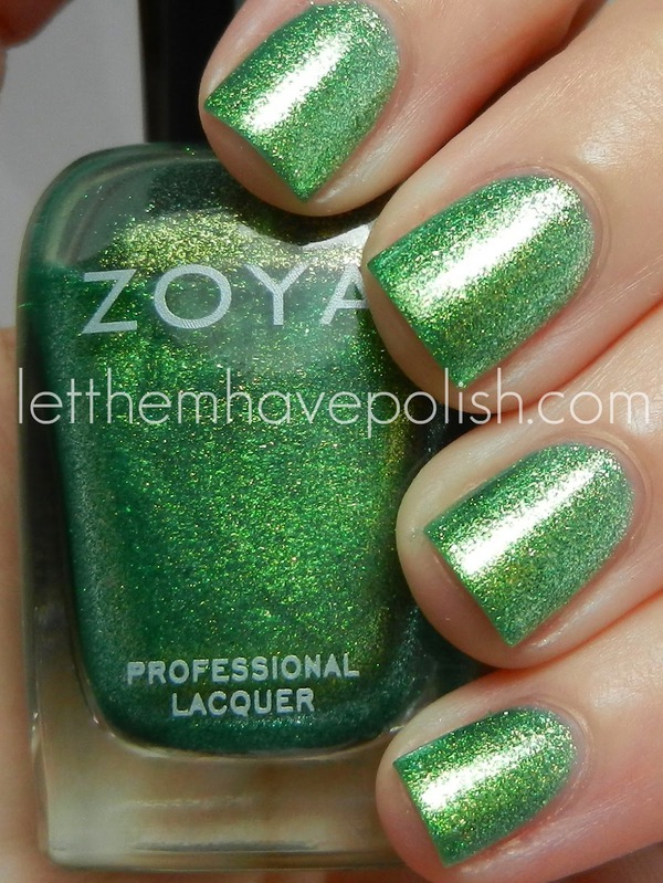 Nail polish swatch / manicure of shade Zoya Apple