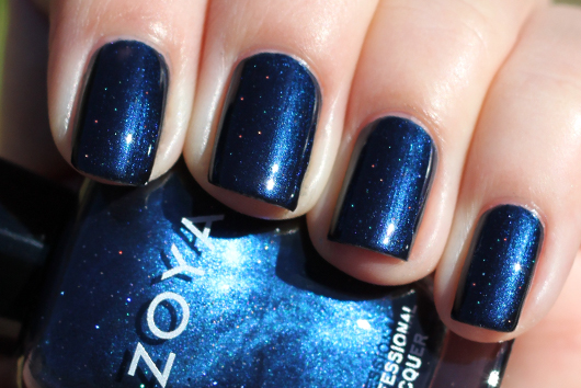 Nail polish swatch / manicure of shade Zoya Indigo