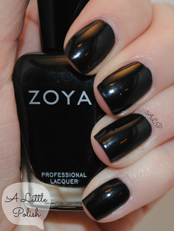 Nail polish swatch / manicure of shade Zoya Raven
