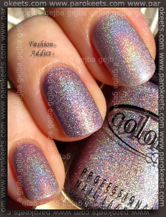 Nail polish swatch / manicure of shade Color Club Fashion Addict