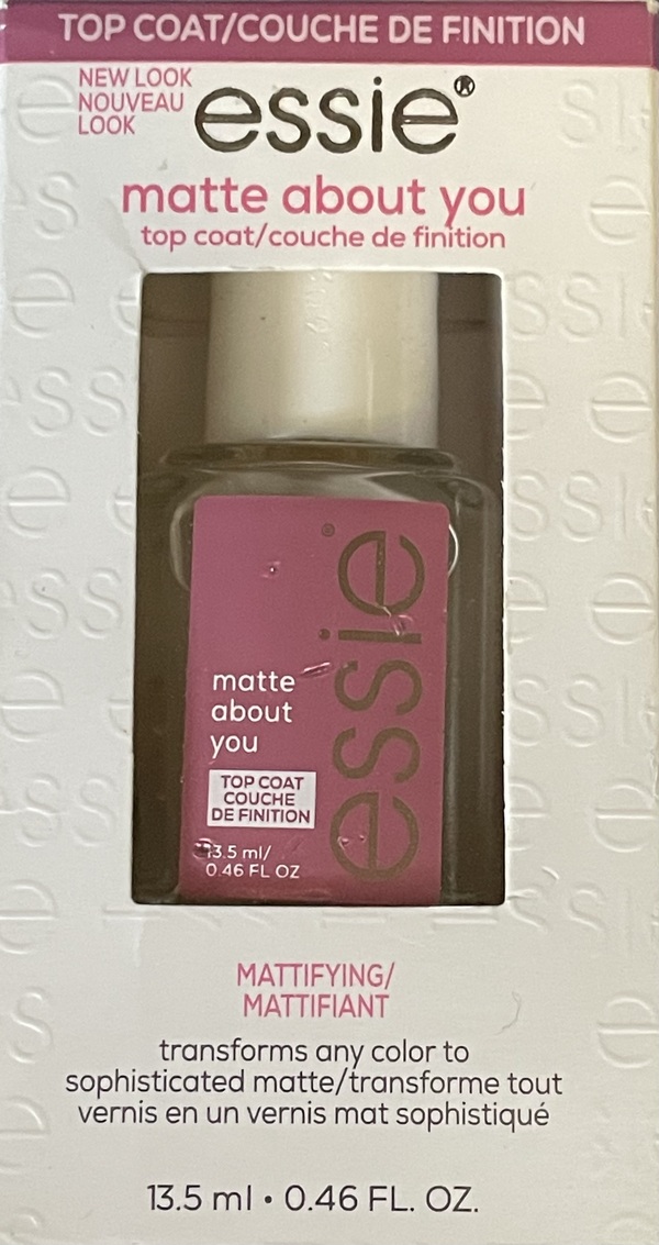 Nail polish swatch / manicure of shade essie Matte About You
