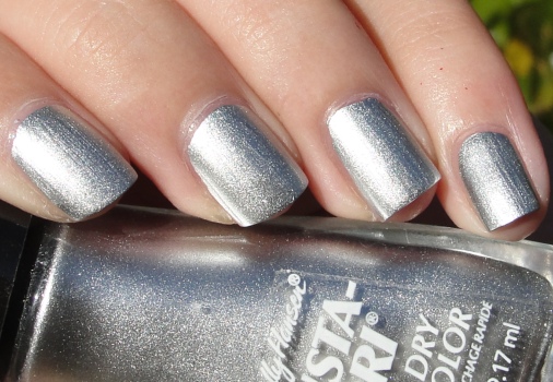 Nail polish swatch / manicure of shade Sally Hansen Silver Sweep