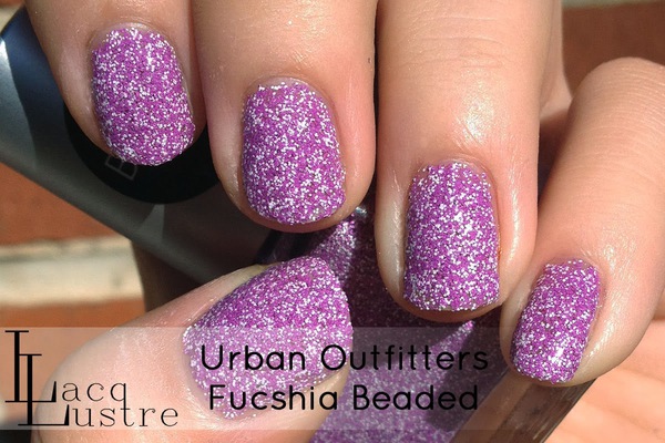 Nail polish swatch / manicure of shade Urban Outfitters Dark Purple Beaded