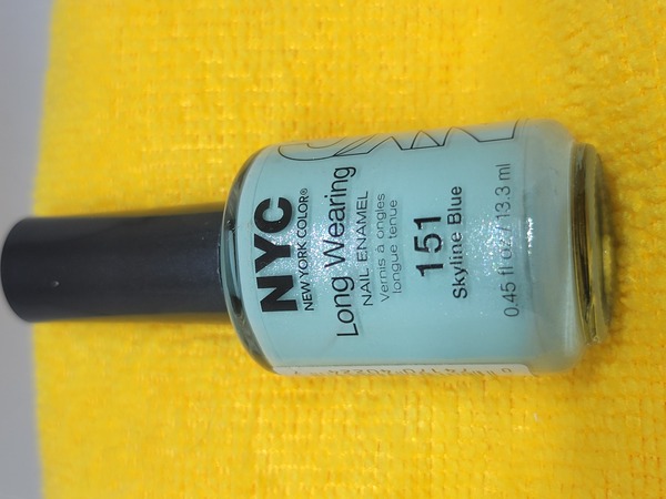 Nail polish swatch / manicure of shade NYC Skyline Blue