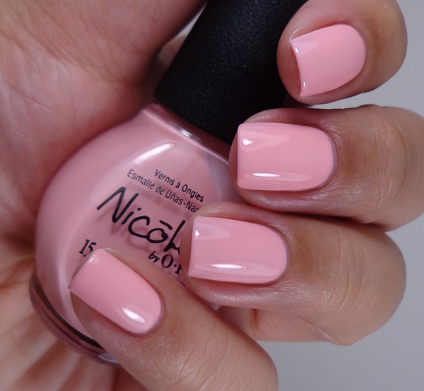 Nail polish swatch / manicure of shade Nicole by OPI At Least I Pink So