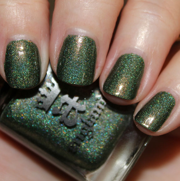 Nail polish swatch / manicure of shade A England Dragon