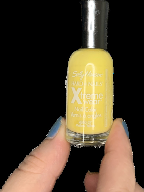 Nail polish swatch / manicure of shade Sally Hansen Mellow Yellow