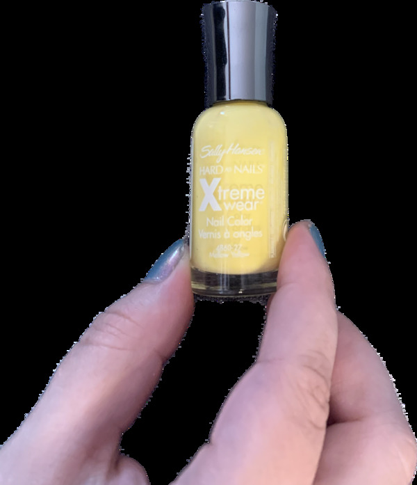 Nail polish swatch / manicure of shade Sally Hansen Mellow Yellow