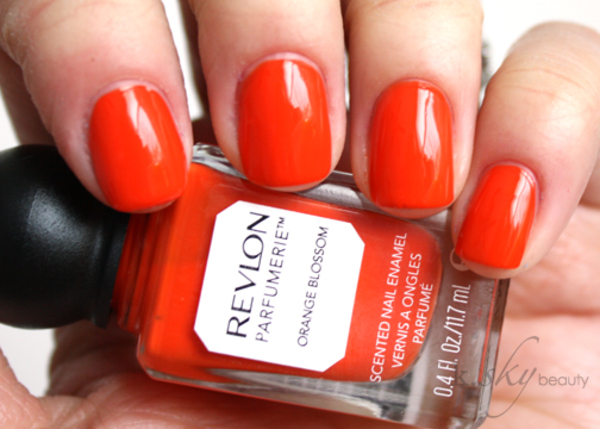 Nail polish swatch / manicure of shade Revlon Orange Blossom