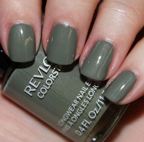 Nail polish swatch / manicure of shade Revlon Spanish Moss