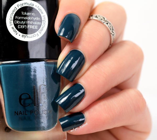 Nail polish swatch / manicure of shade E.L.F. High Tide