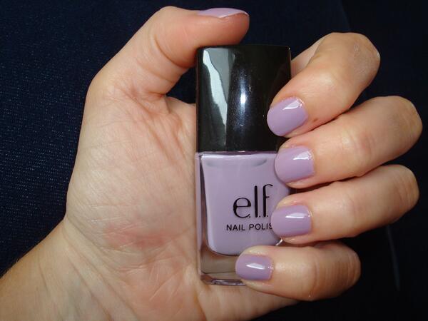 Nail polish swatch / manicure of shade E.L.F. Lilac