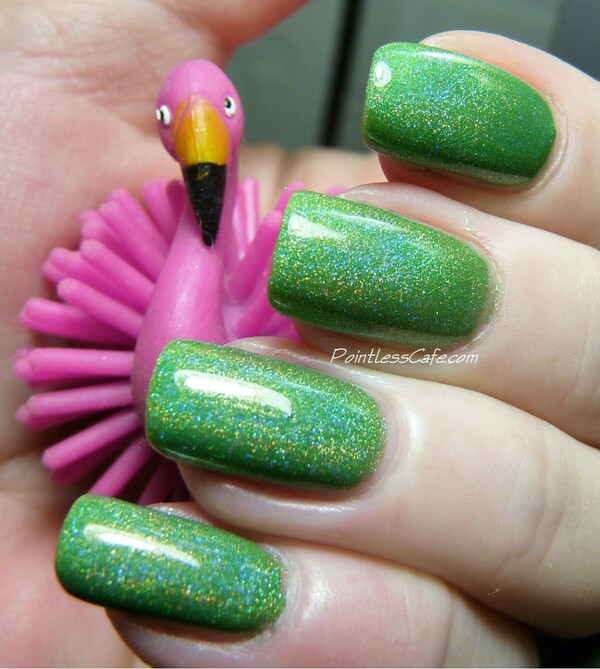 Nail polish swatch / manicure of shade Colors by Llarowe Young Grasshoppa