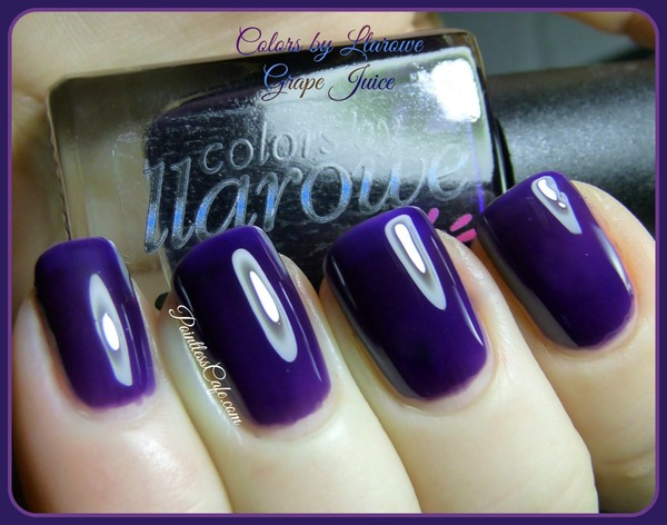 Nail polish swatch / manicure of shade Colors by Llarowe Grape Juice