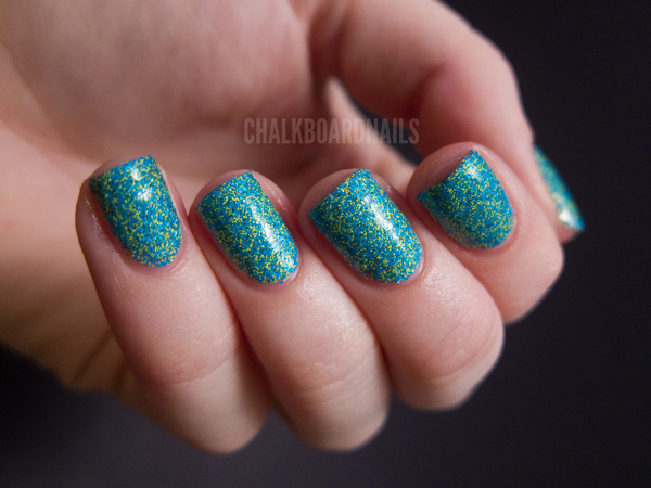 Nail polish swatch / manicure of shade Nail-Venturous Floam