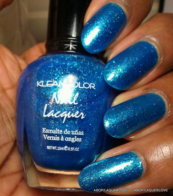 Nail polish swatch / manicure of shade Kleancolor Shining Sea